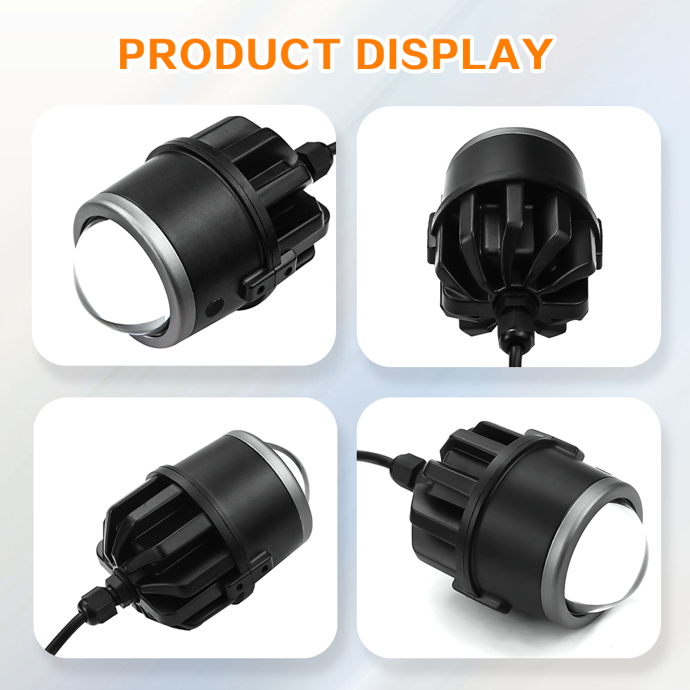 Wholesale F20 2 Inches 8000LM 3000K 80W CSP3570 Chips Waterproof Bi LED Lens Fog Light Bulbs Projector Lamp for Car