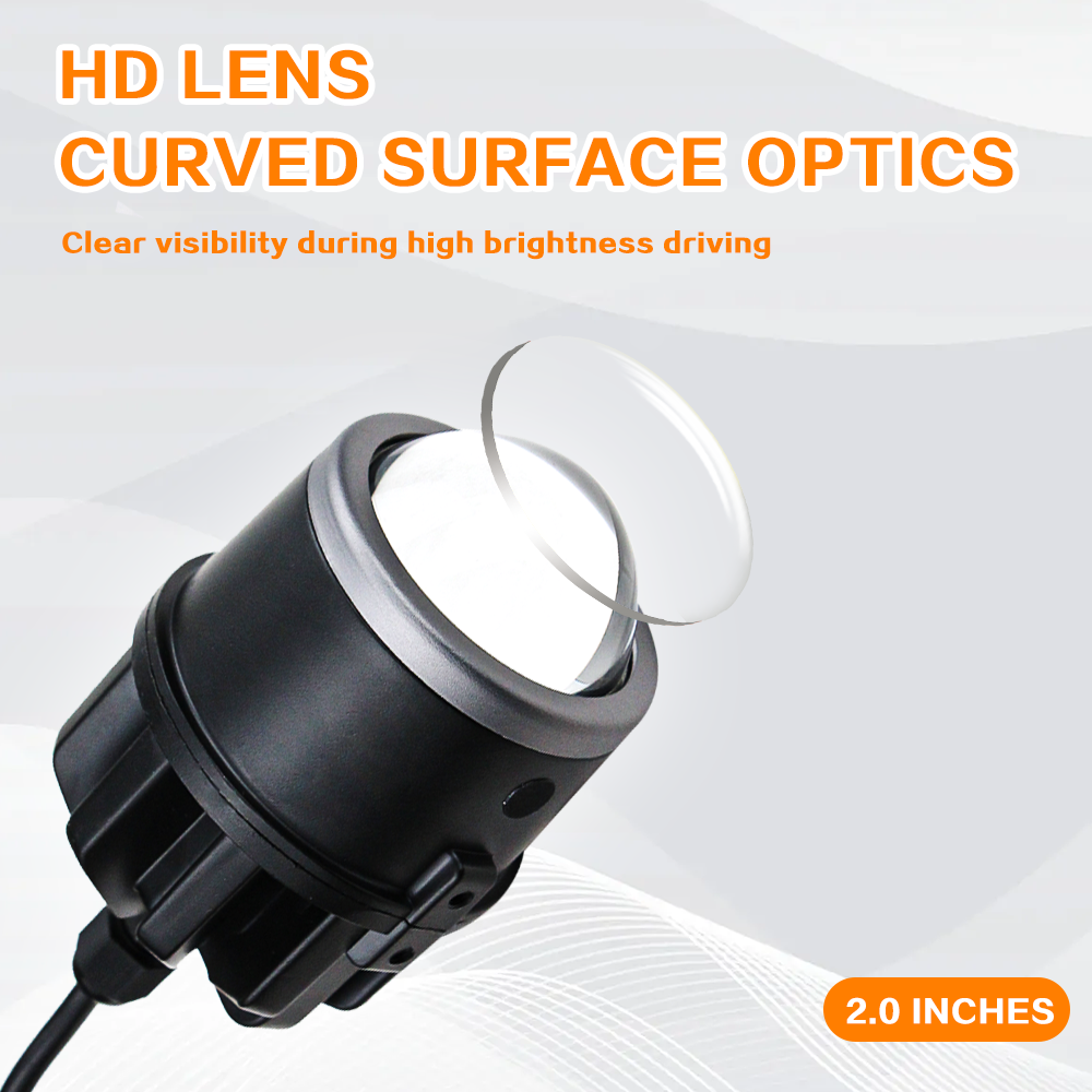 Wholesale F20 2 Inches 8000LM 3000K 80W CSP3570 Chips Waterproof Bi LED Lens Fog Light Bulbs Projector Lamp for Car