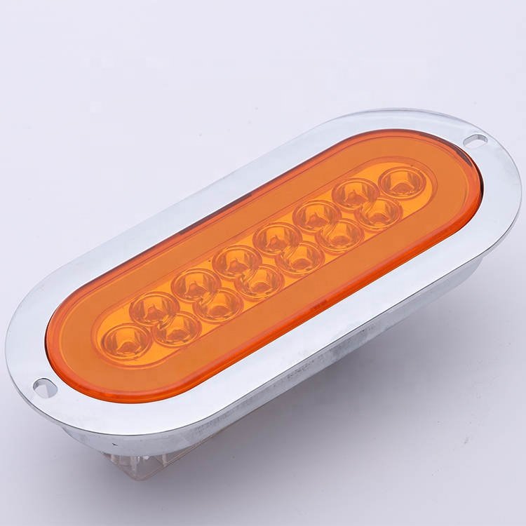 6 Inch Oval LED Stop Tail Turn Lights Rear Stop Turn Tail Brake Lamps Submersible Truck Trailer Bus Rv Ute Utv Motorhome