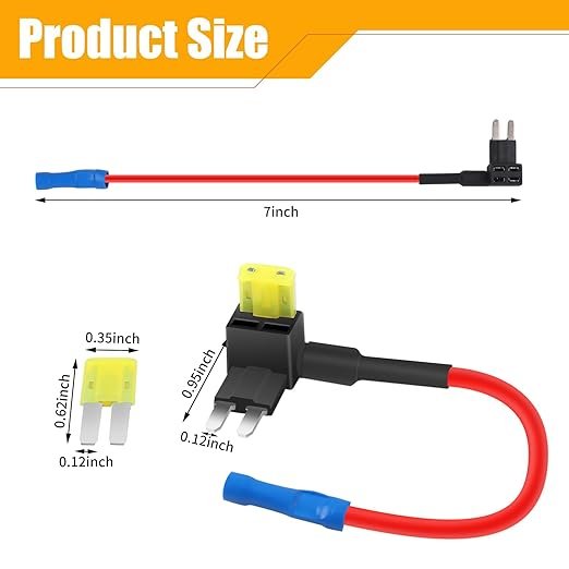 12V Car Add-a-Circuit Fuse Tap Micro2 Fuse Holder for Cars Trucks Boats
