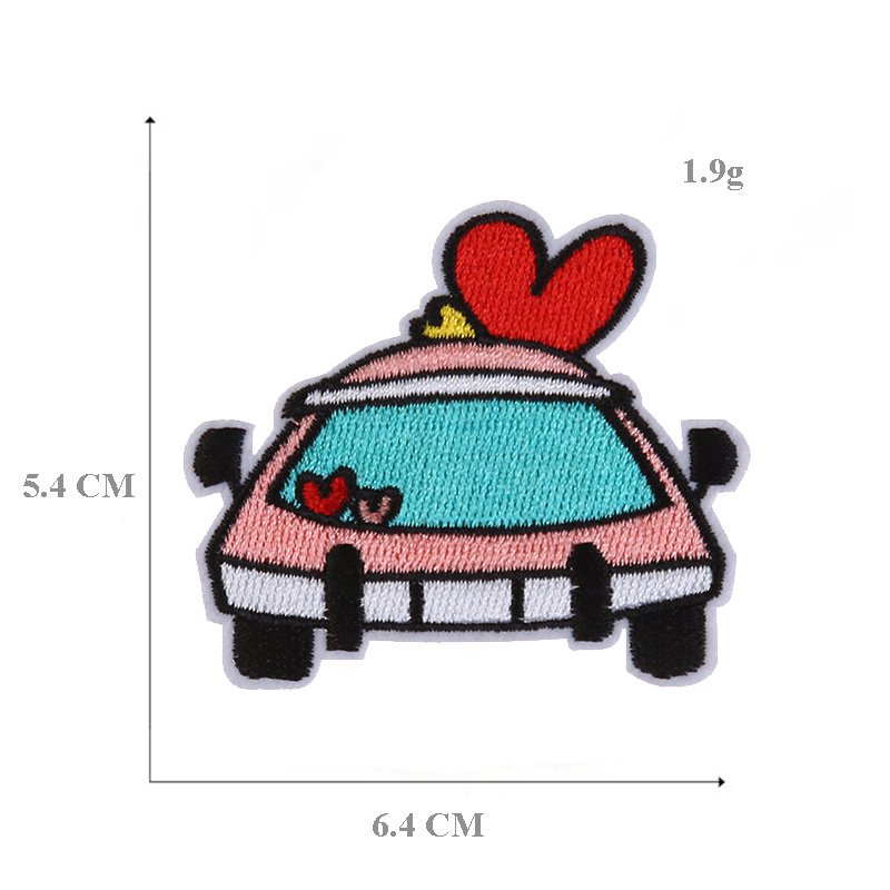 Hot Sale New Small Heart Flower Animal logo Embroidery Iron on Patches Cute for Girls