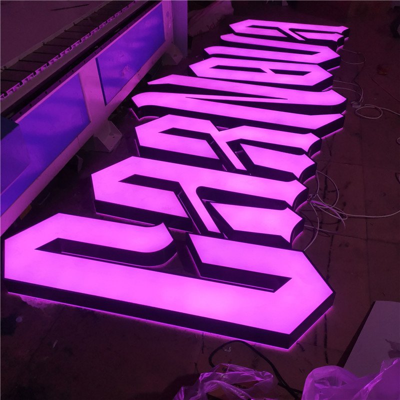 RGB Custom Acrylic Sign 3D Frontlit and Backlit Outdoor Sign Board Outdoor Led Sign Board