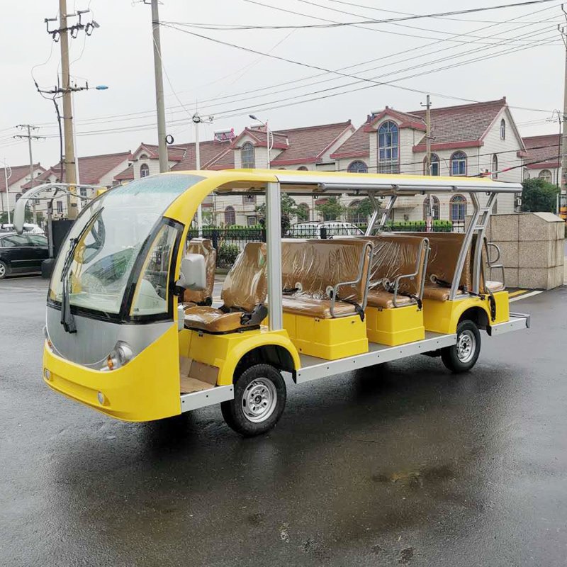 72V Lithium Battery Powered 14-Seater Electric Sightseeing Personal Shuttle Bus with 5KW Motor EEC & DOT Certified