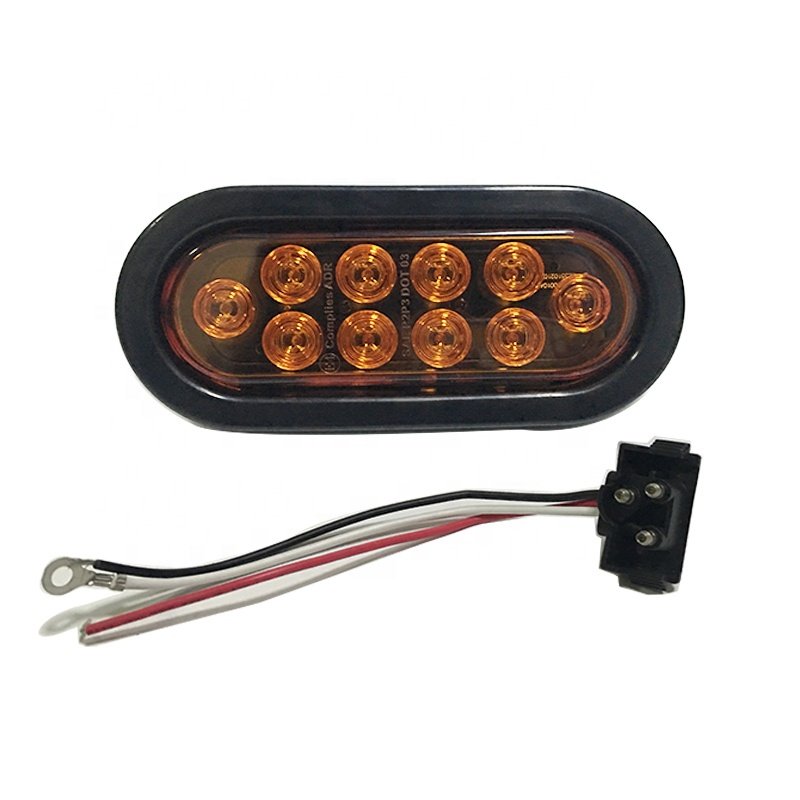 12 LED Trailer Truck Led Side Marker Turn Signal Indicator Lights Yellow Amber Rear Side Marker Lamp Bus Car External Lights 12V