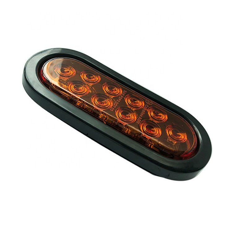 12 LED Trailer Truck Led Side Marker Turn Signal Indicator Lights Yellow Amber Rear Side Marker Lamp Bus Car External Lights 12V
