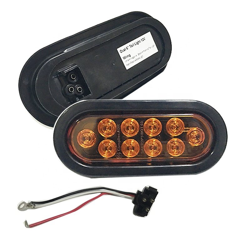 12 LED Trailer Truck Led Side Marker Turn Signal Indicator Lights Yellow Amber Rear Side Marker Lamp Bus Car External Lights 12V
