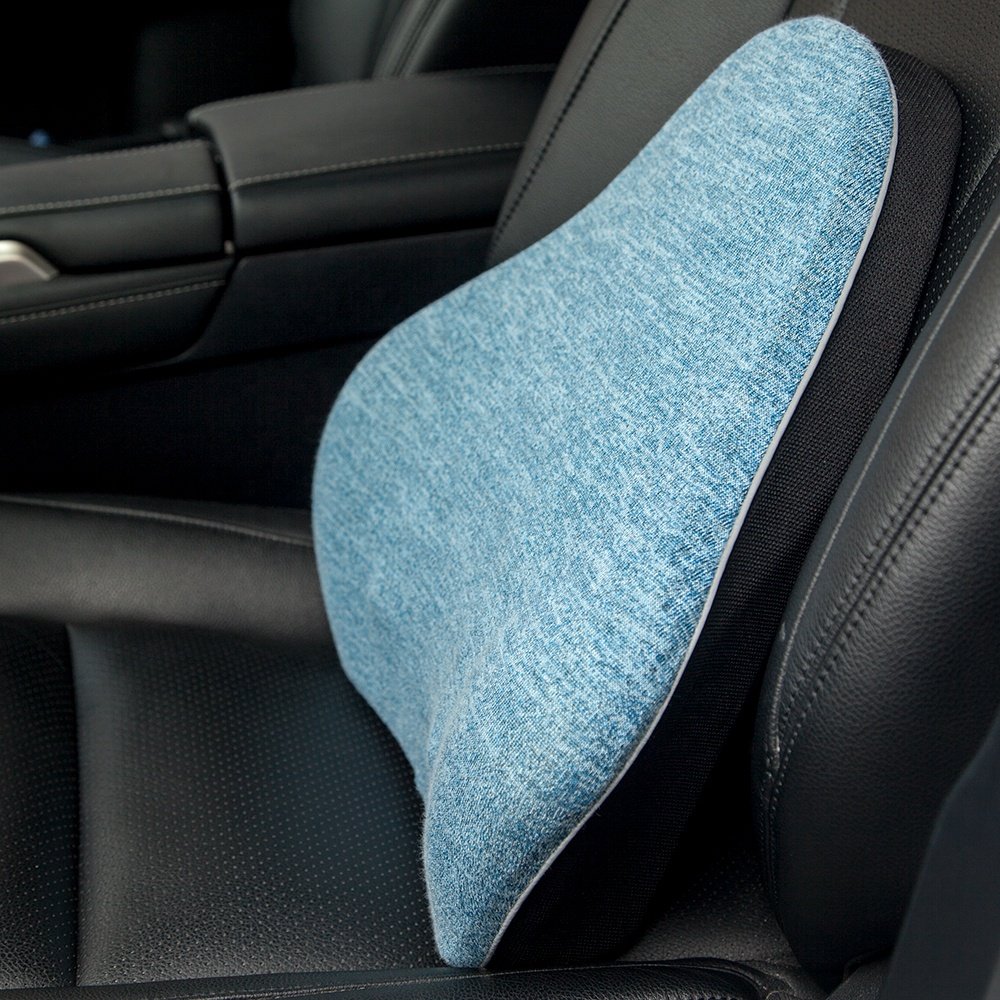 Foldable Bus Driver Waist Cushion Backrest Floor Wheelchair Pure Memory Foam Lumbar Support Chair Back Cushion for Pain Relief