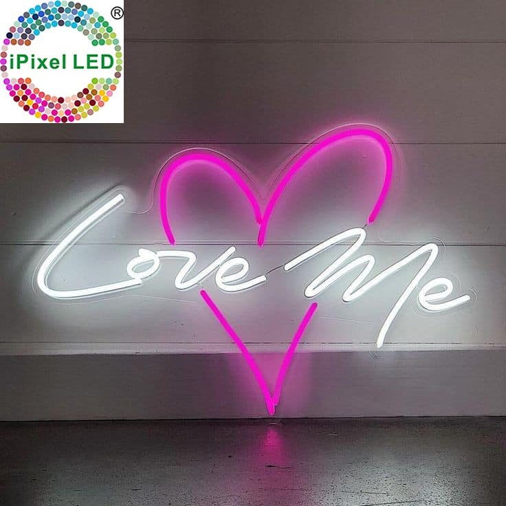 IPixel Dropshipping Guangdong Manufacturer Customized Acrylic Neon Sign LED Lightsa RGB Neon Advertising for Bedroom Rooom