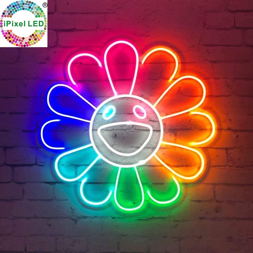IPixel Dropshipping Guangdong Manufacturer Customized Acrylic Neon Sign LED Lightsa RGB Neon Advertising for Bedroom Rooom