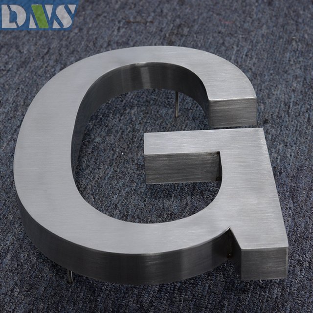 Large 3d Street Signs Silver Wall Letters logo Metal Letter Sign