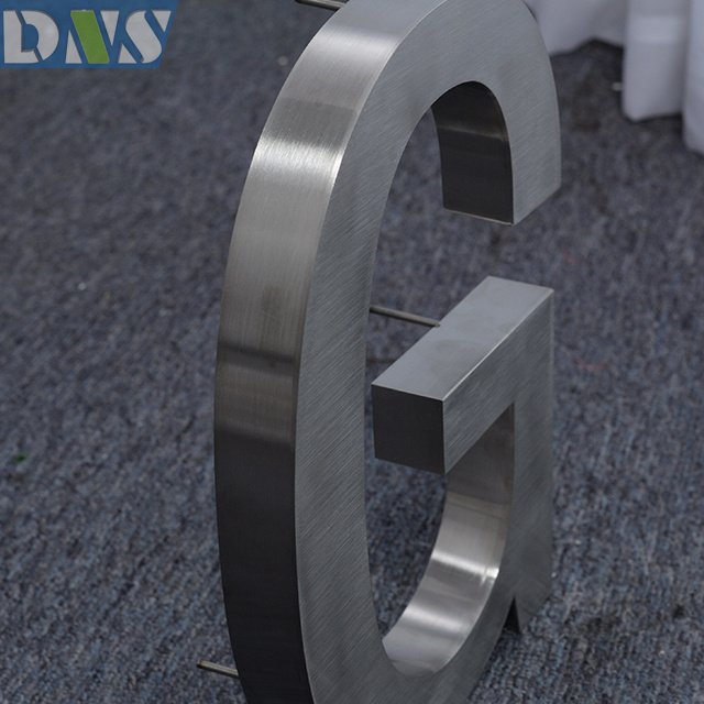 Large 3d Street Signs Silver Wall Letters logo Metal Letter Sign