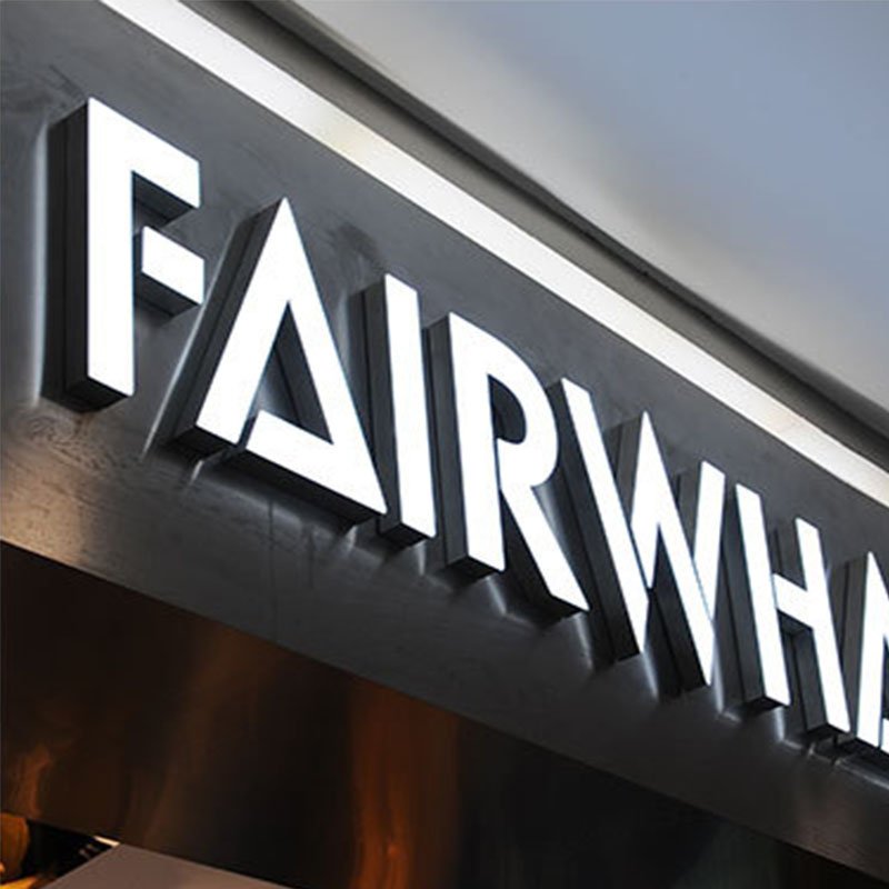 Fast Delivery High Bright Store Front 3D Outdoor Advertising Acrylic Front Led Light Sign Letters