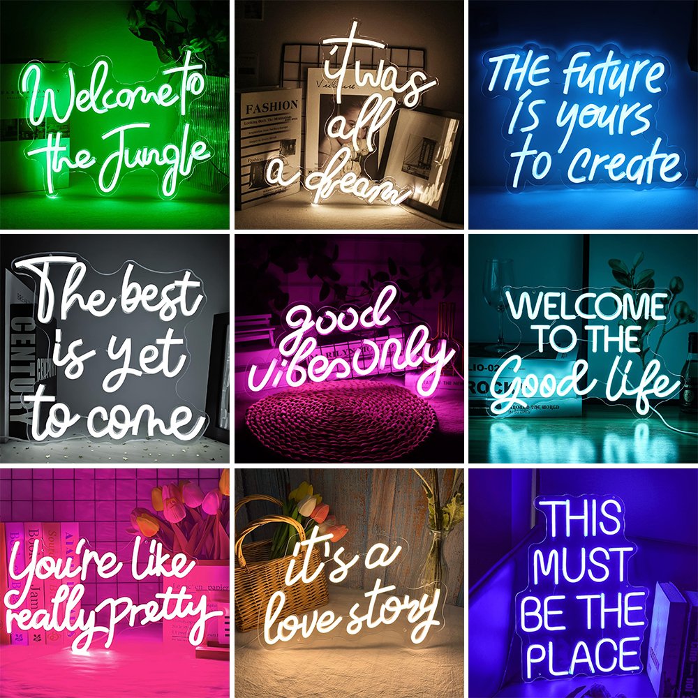 2025 Factory Valentine's Day Wall Art Decor Lights Led Acrylic Neon Signs Custom for Room Events Party Holidays Bar