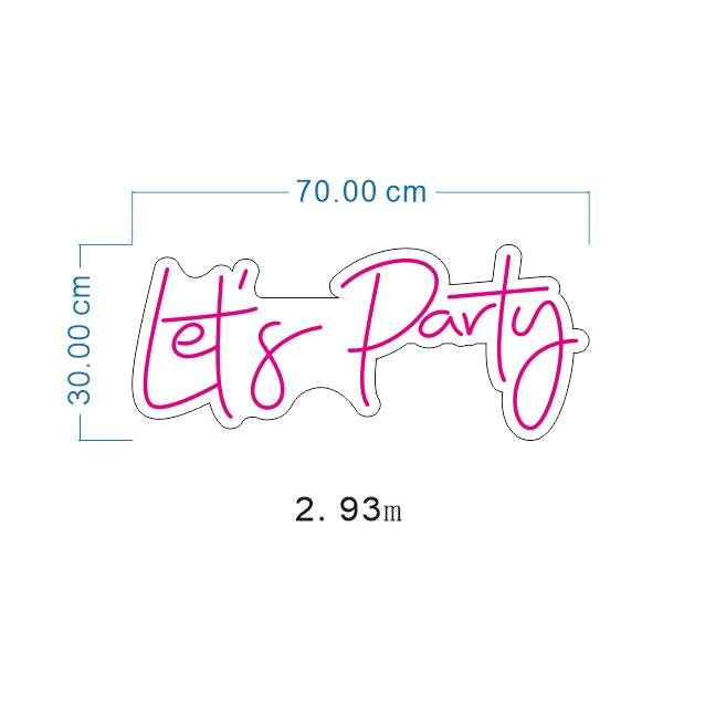 Let's Party Neon Sign 3D Decorative Letters Led Flexible Neon Light Acrylic Wedding Sign with Electronic Sign