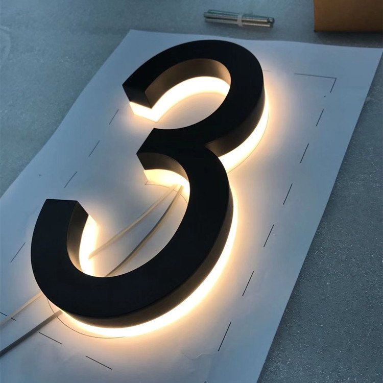 Custom Backlit Numbers Hotel Doors Led House Number Sign Numeri Civici Illuminati