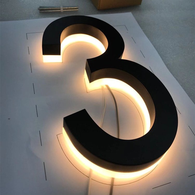 Custom Backlit Numbers Hotel Doors Led House Number Sign Numeri Civici Illuminati