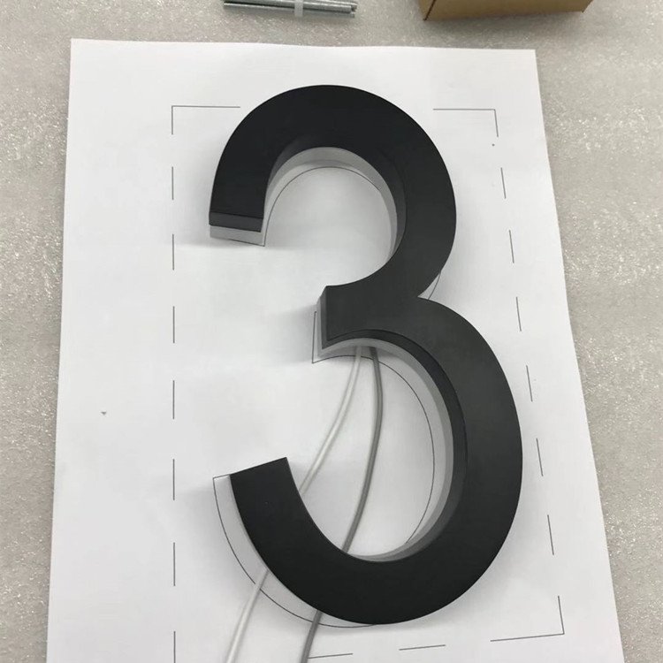 Custom Backlit Numbers Hotel Doors Led House Number Sign Numeri Civici Illuminati