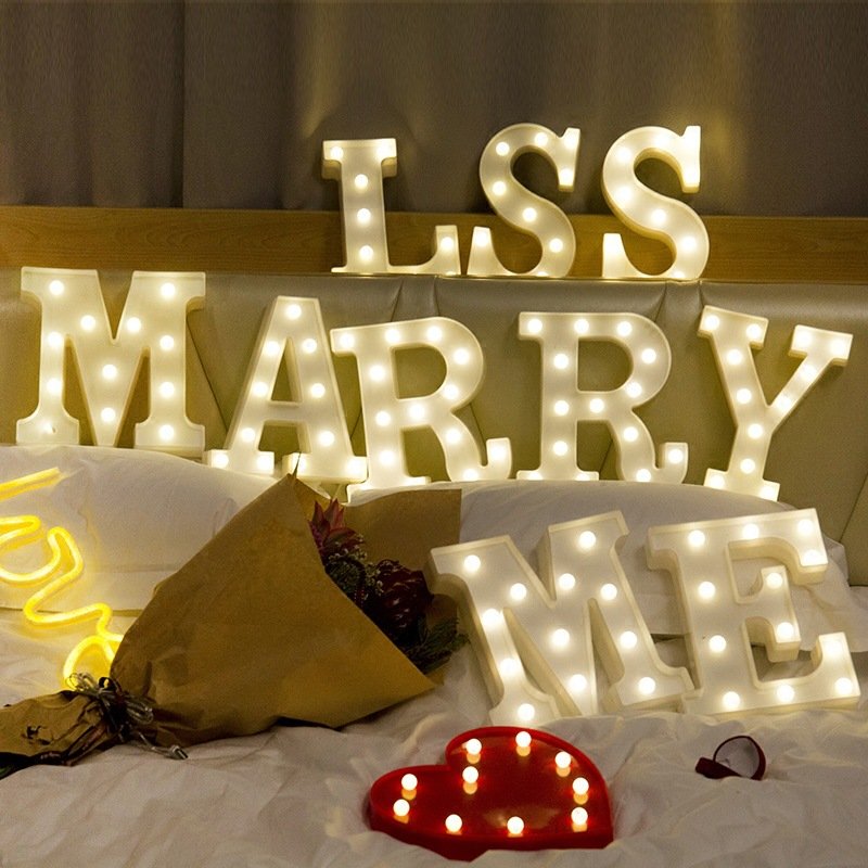 Bulb Metal Iron Outdoor Light up Marquee Letters Numbers for Wedding Baby Birthday Decoration