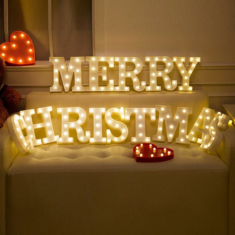 Bulb Metal Iron Outdoor Light up Marquee Letters Numbers for Wedding Baby Birthday Decoration