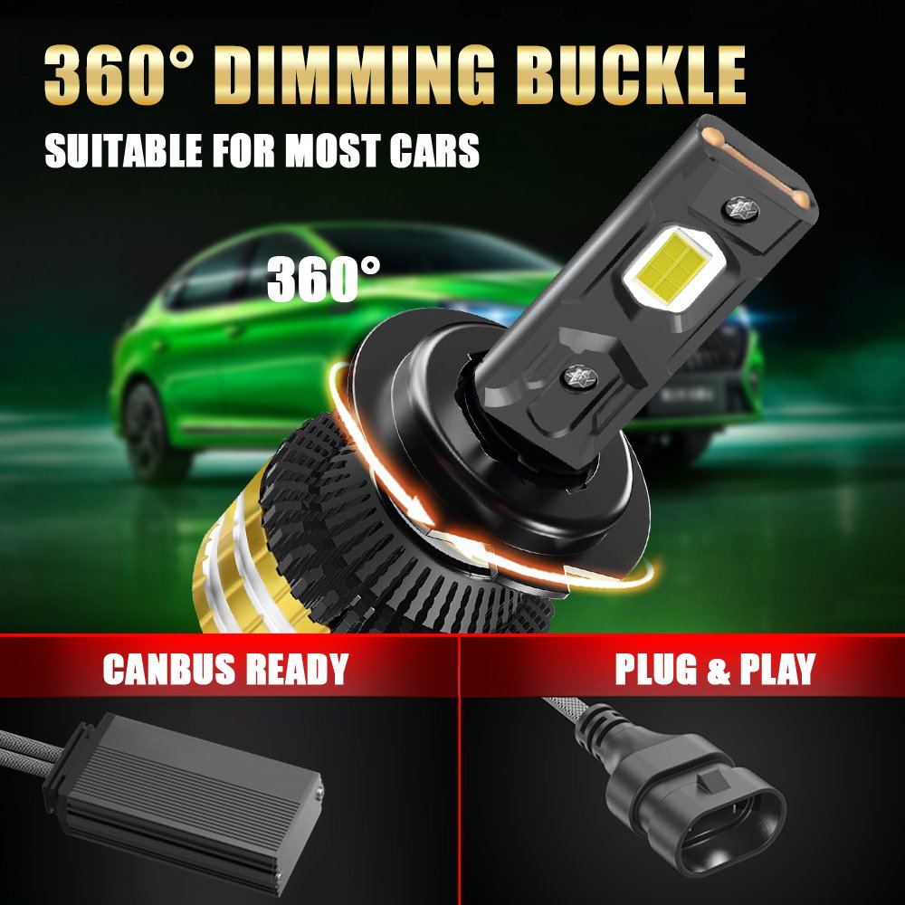 AKE V88S 200W H4 Led Headlight Bulbs 12V 6000K 24000Lm Luces Led H7 Lights Universal Faro Led H8 H9 H11 Focos Led 9005 9006 9012