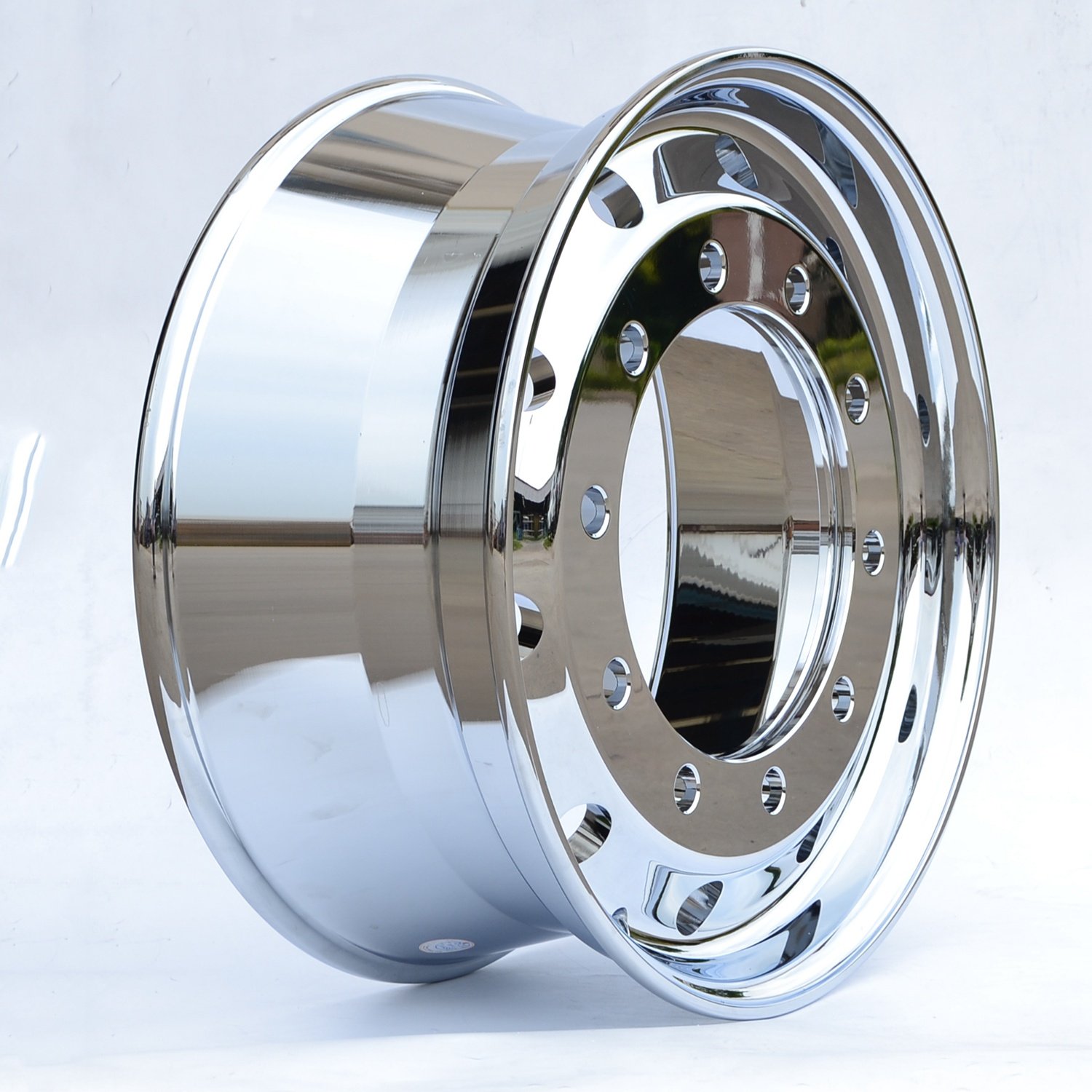 22.5x9.00 Inch 10x285mm Hub Mirror Polish Chrome Flat Face Front Truck Wheel and Rim Forged Alloy Wheel