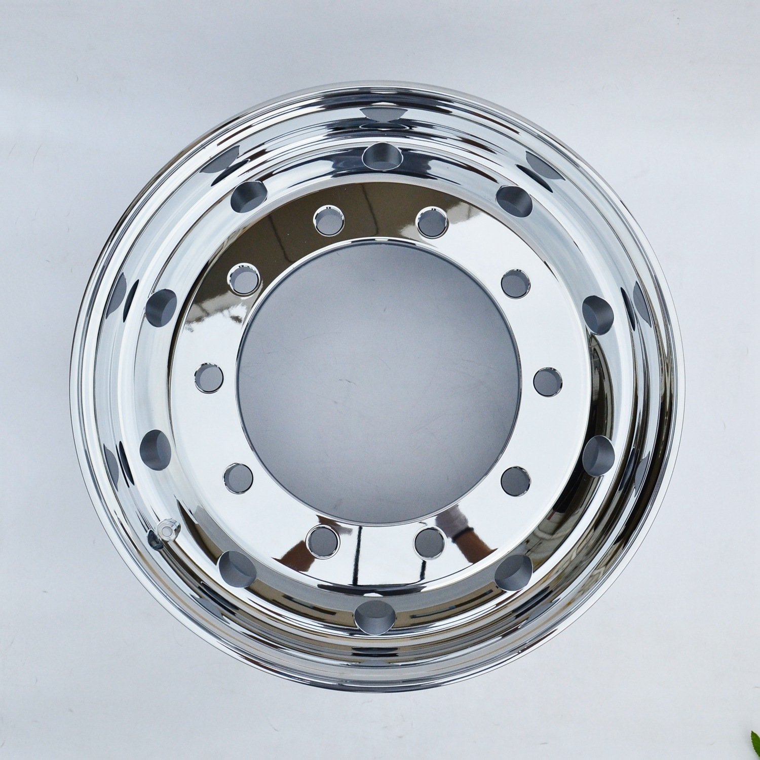 22.5x9.00 Inch 10x285mm Hub Mirror Polish Chrome Flat Face Front Truck Wheel and Rim Forged Alloy Wheel