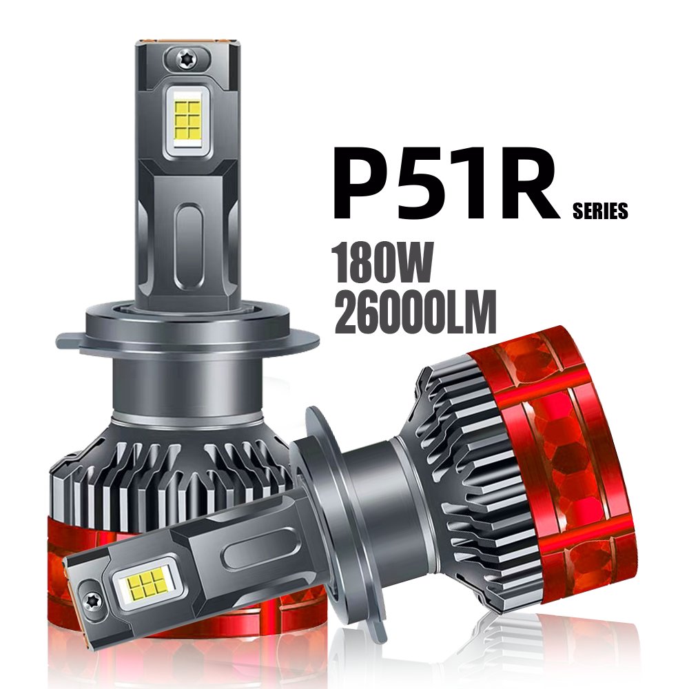 P51R 180W 26000LM 3570 Chip H11 9005 9006 9012 Bi-led H4 Car Led Headlight Bulb H7 Led Lights for Car