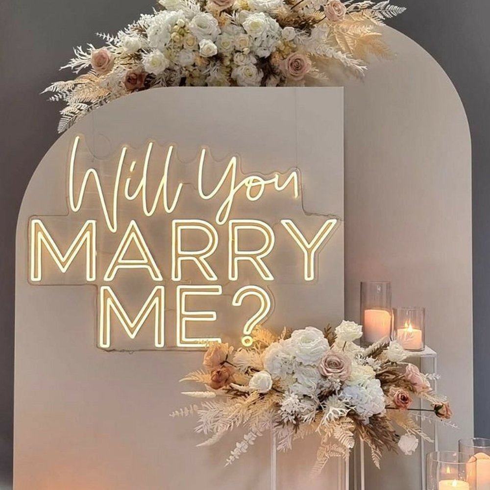 Custom Wedding Event Party Led Neon Sign Will You Marry Me Led Neon Sign Lighting Design Led Wedding Led for Your Wall Decor
