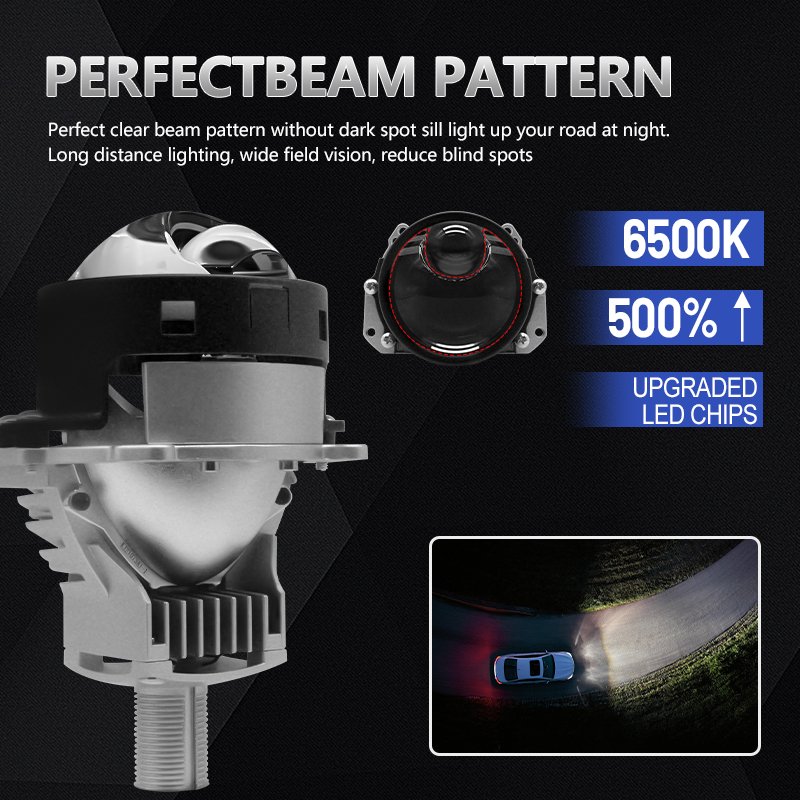 3.0inch Bi LED Projector Lens Lossless Installation H7 Laser Fog Light H4 Led Laser Light Bulb for Car Laser Light H11 for Cars
