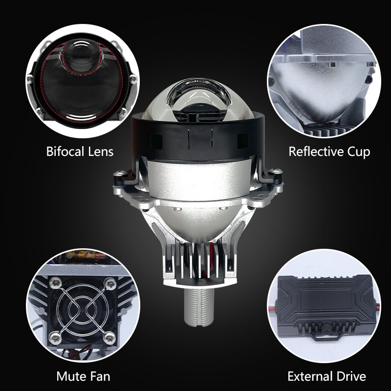 3.0inch Bi LED Projector Lens Lossless Installation H7 Laser Fog Light H4 Led Laser Light Bulb for Car Laser Light H11 for Cars