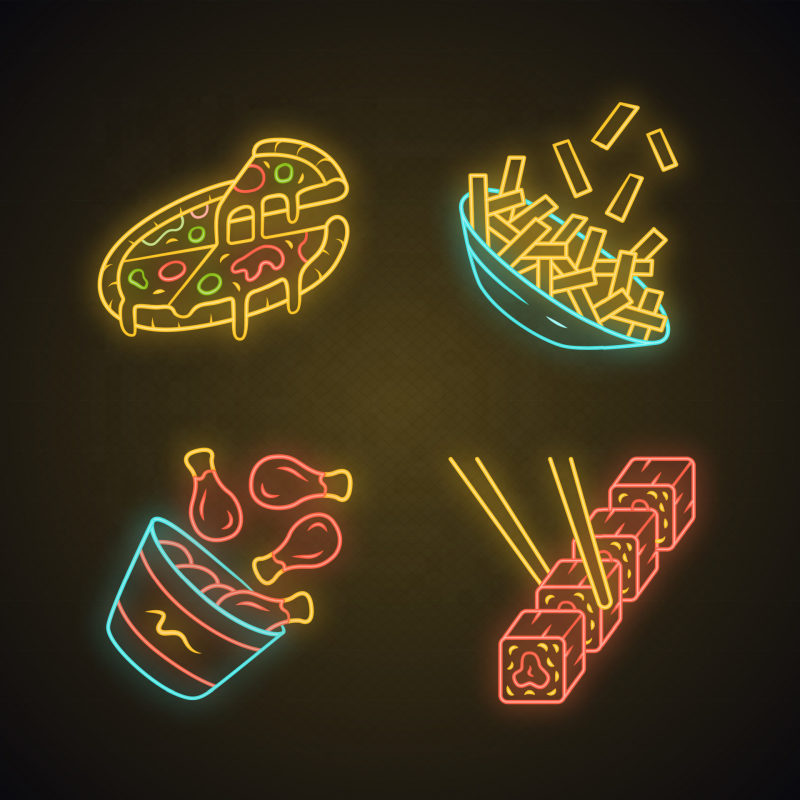 Custom Store Business logo Design Fast Food Shop Led Neon Sign Signboard Business Neon Design for Shop Wall Decoration