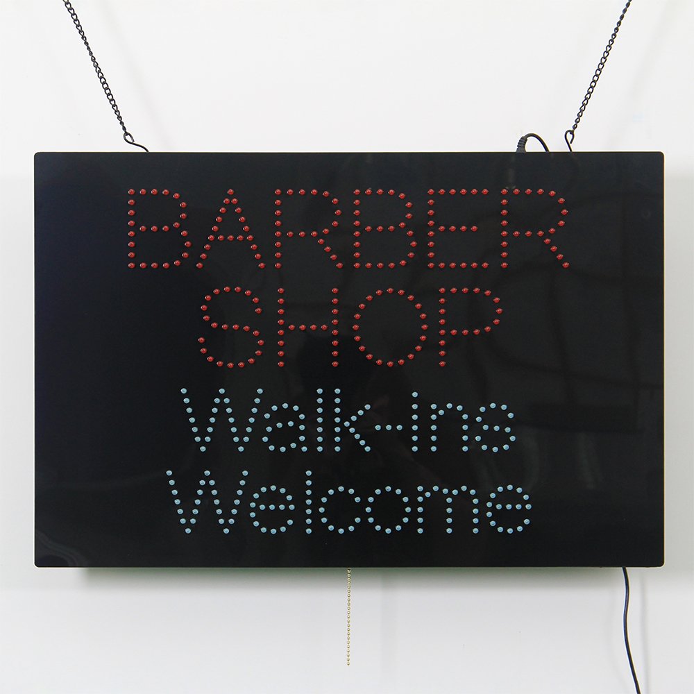 16*24" Super Bright Led BARBER SHOP Walk-ins Welcome Indoor Sign Light Flashing Advertising Open Sign for Beauty Salon Store