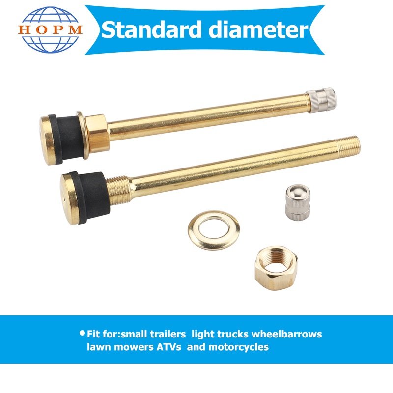 Car Accessory Repair Parts Tyre Valve Tubeless Metal Clamp-in Valves TR-573 Brass Material Tire Valve for Universal Cars
