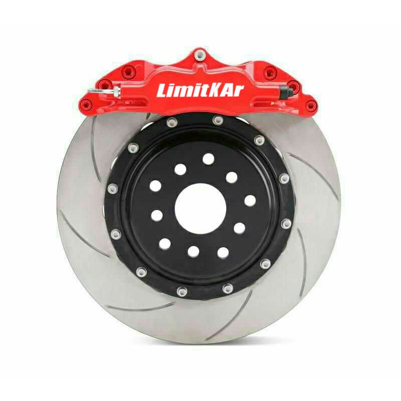 China Factory Brakesystem 330MM Aluminum Modified 4 Pot Racing Auto Brake Pads 5200 Sports Rear Brake Caliper