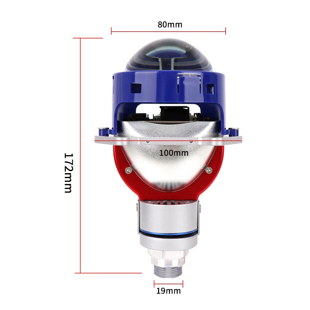 3.0 Inch Bi LED Projector Lens 130W Biled Projector Lens for Car Retrofit Focus Beam with Sharp Cut Off Line Hi/Lo Beam