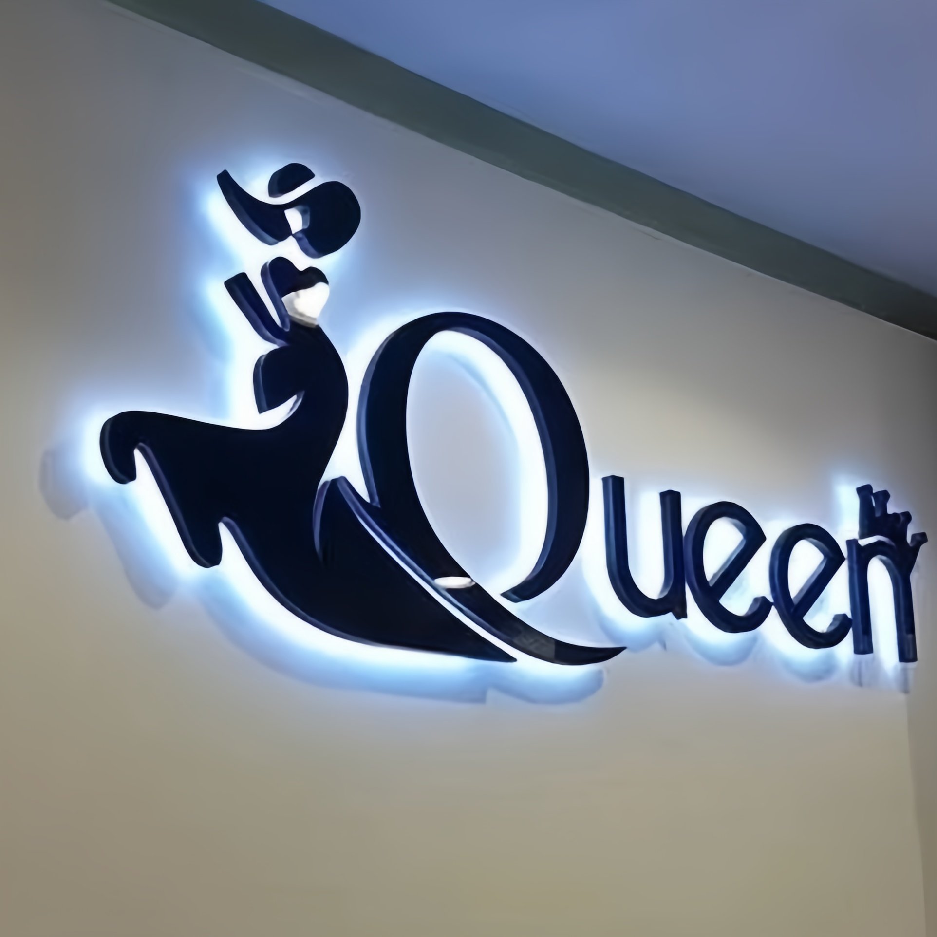 Metal Sign with Light Electronic Signs Number 3d Letter Led Storefront Signs Salon Signage Shop Business Wall logo