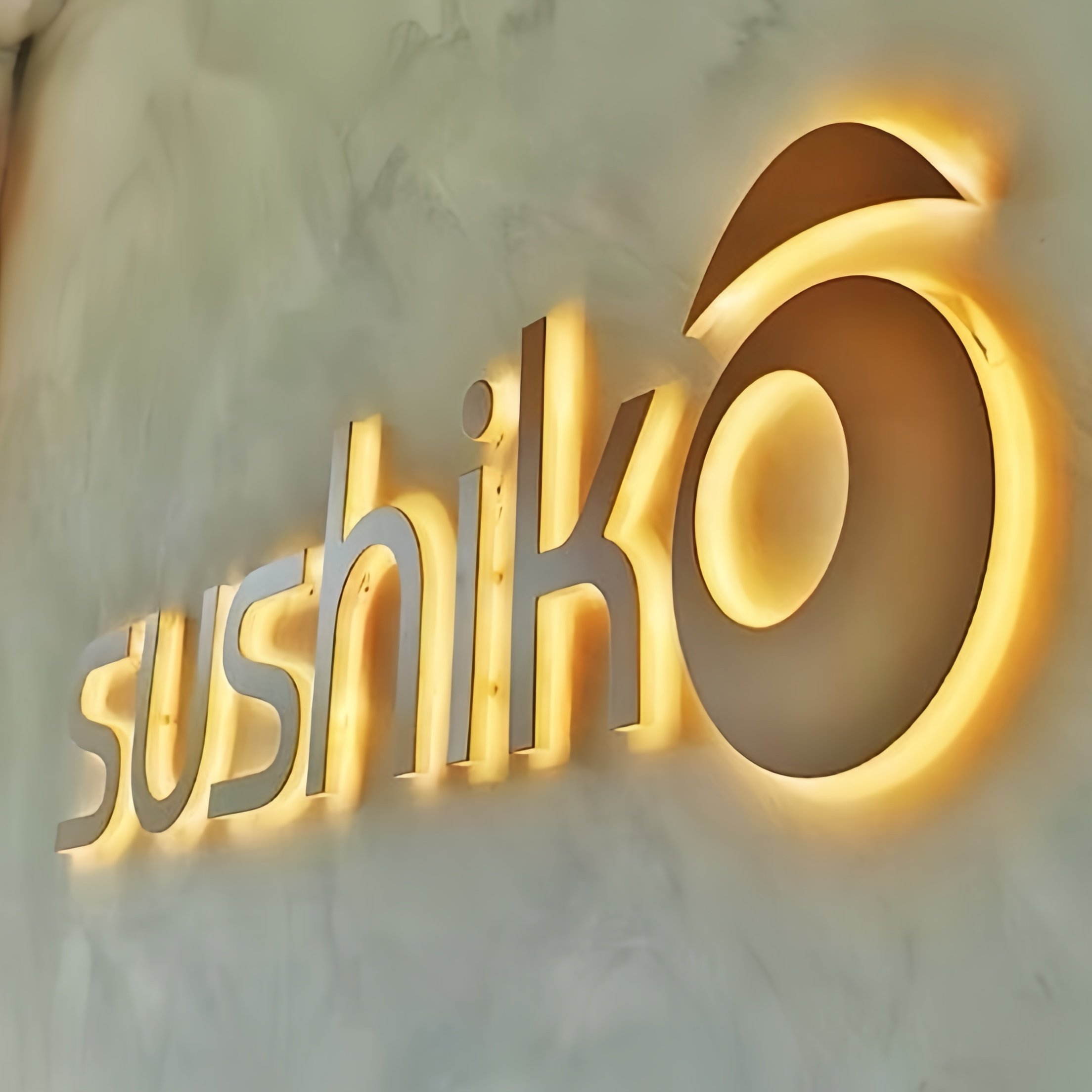 Metal Sign with Light Electronic Signs Number 3d Letter Led Storefront Signs Salon Signage Shop Business Wall logo