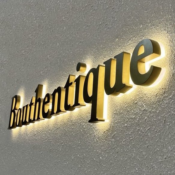 Metal Sign with Light Electronic Signs Number 3d Letter Led Storefront Signs Salon Signage Shop Business Wall logo