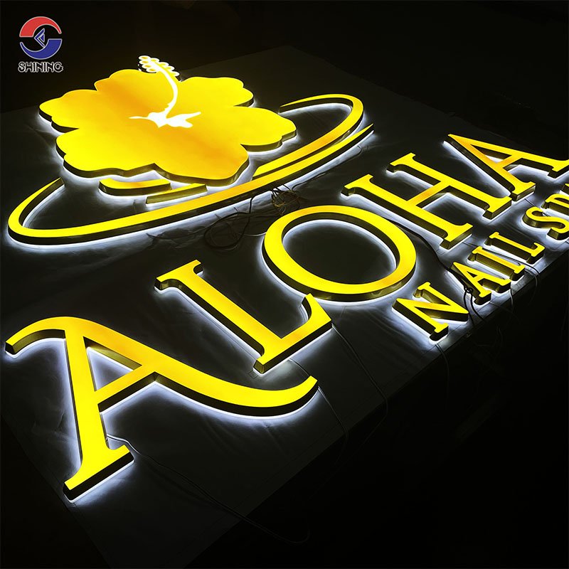 Large logo Shop Big Signage Giant Letters LED Light up Letters Boundless Luminous Letter Sign Signboard logo on Wall