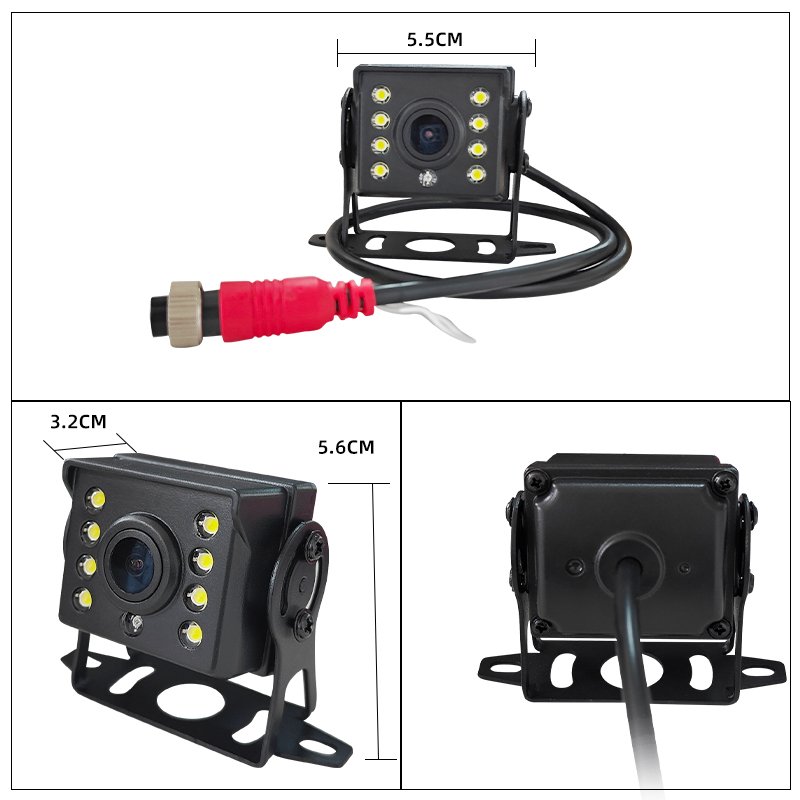 8 LED Lights Bus Reverse Camera AHD High-definition Night Vision Waterproof 180 Degree Bus Camera Truck Camera
