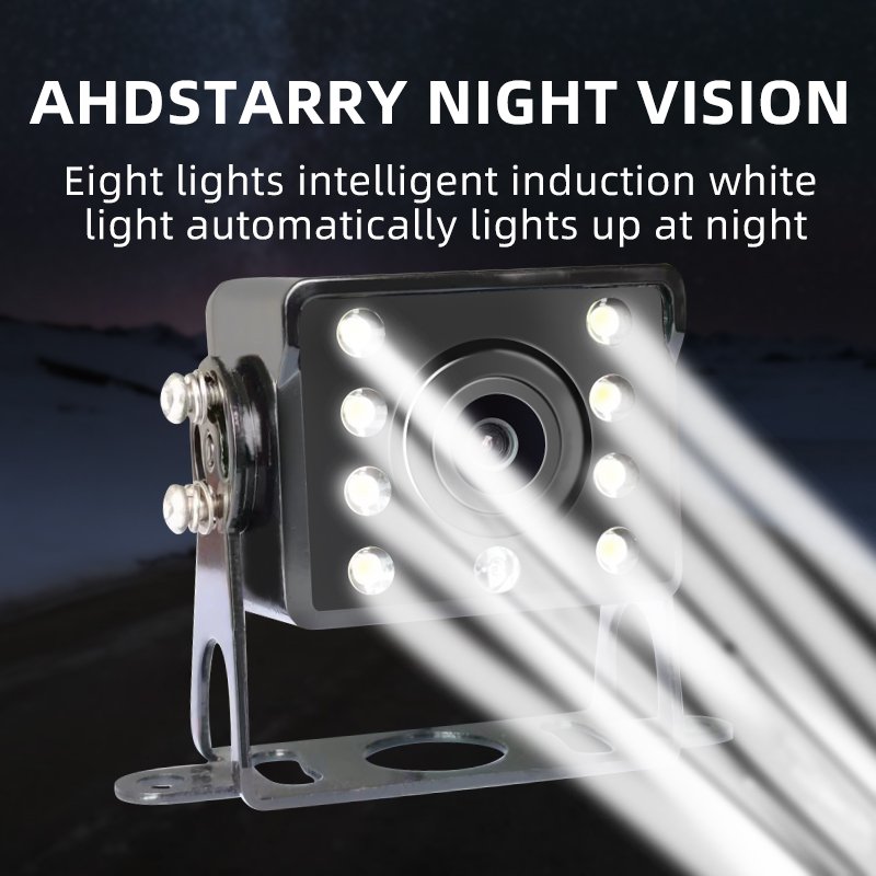 8 LED Lights Bus Reverse Camera AHD High-definition Night Vision Waterproof 180 Degree Bus Camera Truck Camera