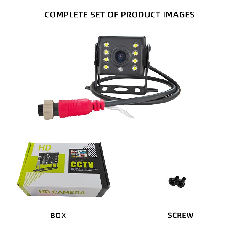 8 LED Lights Bus Reverse Camera AHD High-definition Night Vision Waterproof 180 Degree Bus Camera Truck Camera
