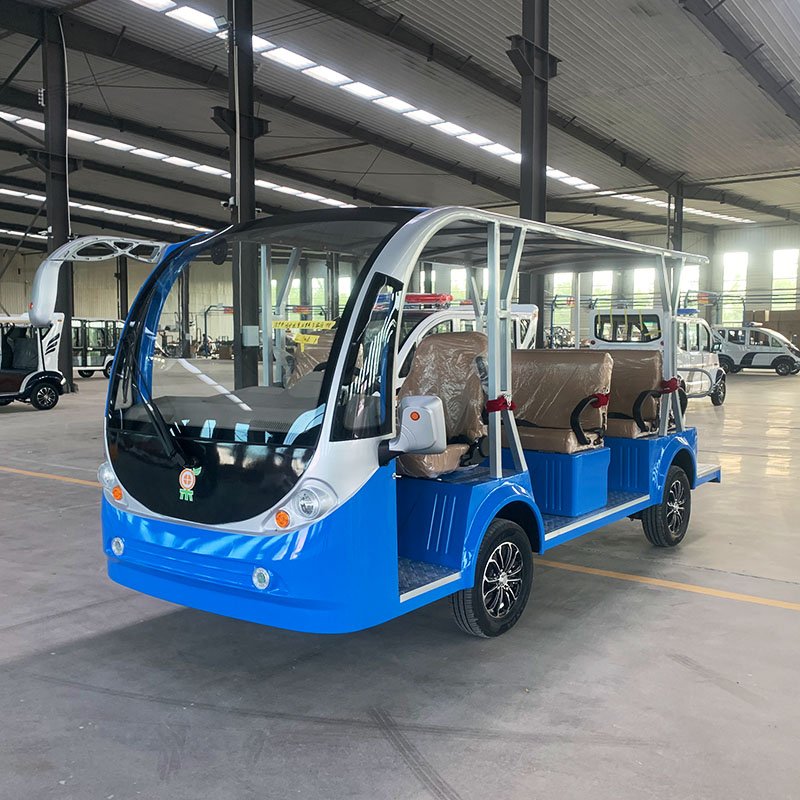 Multifunctional 4-wheel Electric Sightseeing Car Wholesale 72V100AH 8 Seaters Tourist Sightseeing Bus