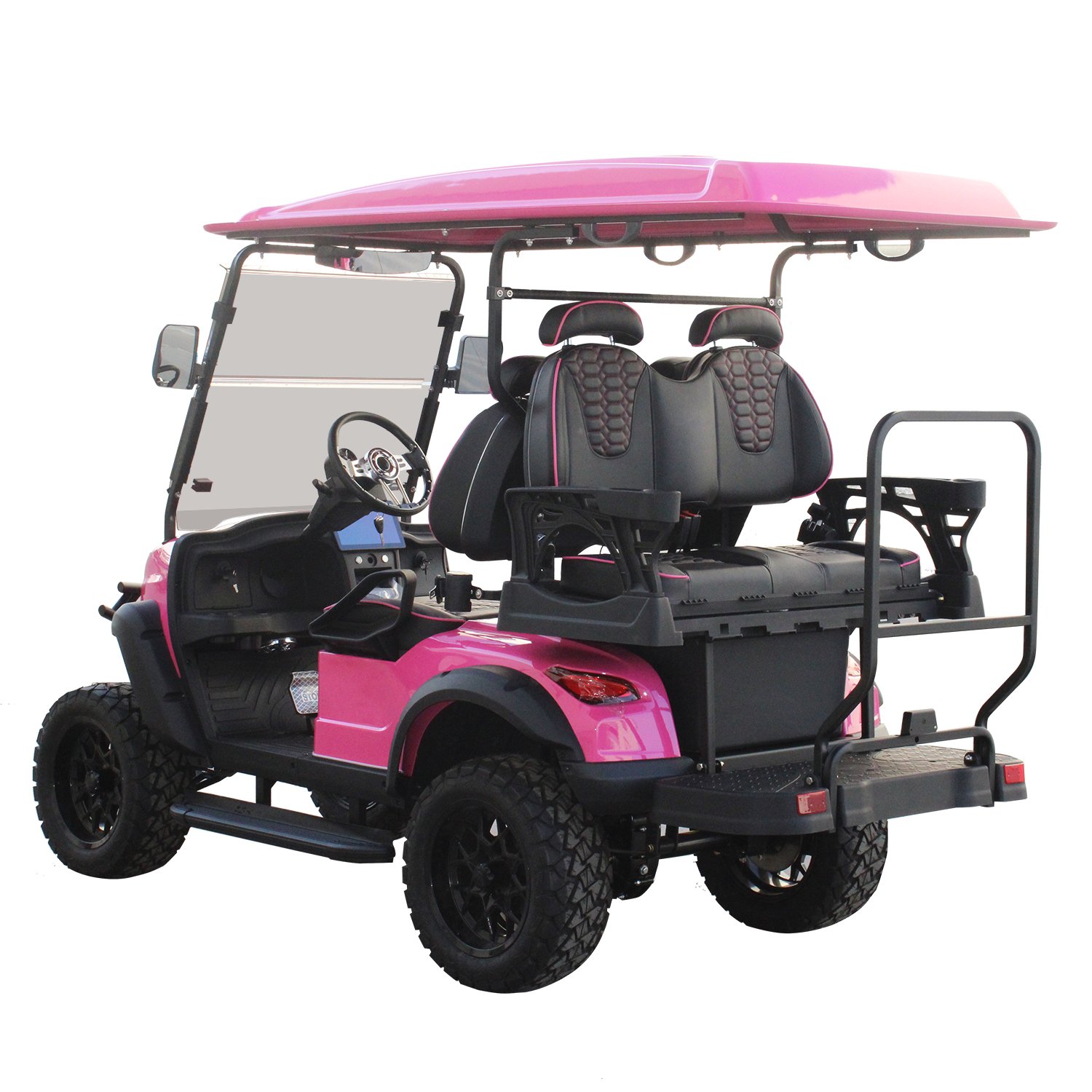 Large Screen Control Panel Electric Golf Cart Sightseeing Bus Electric Off Road 2+2 Seater Vehicle Golf Car