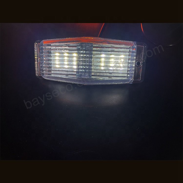 HST-20201 TRUCK 24V LED POLE SIDE MARKER LIGHT LAMP AMBER DOUBLE BURNER Fits for RENAULT SCANIA HEAVY DUTY TRUCK LORRY