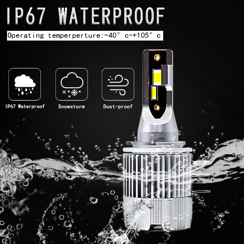 1 Set SUKIOTO GENUINE H15 LED Bulb Canbus Car Light H15 High Beam DRL Auto Headlight Lamp 6000K for Golf BMW Benz VW MK7 Mazda