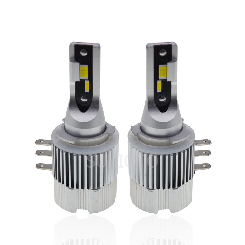 1 Set SUKIOTO GENUINE H15 LED Bulb Canbus Car Light H15 High Beam DRL Auto Headlight Lamp 6000K for Golf BMW Benz VW MK7 Mazda