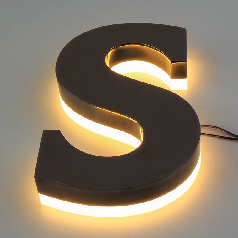 3d Stainless Steel Led logo Backlit Letter Light 3d Backlit Sign Electronic Sign Illuminated Sign Signage Channel Letter