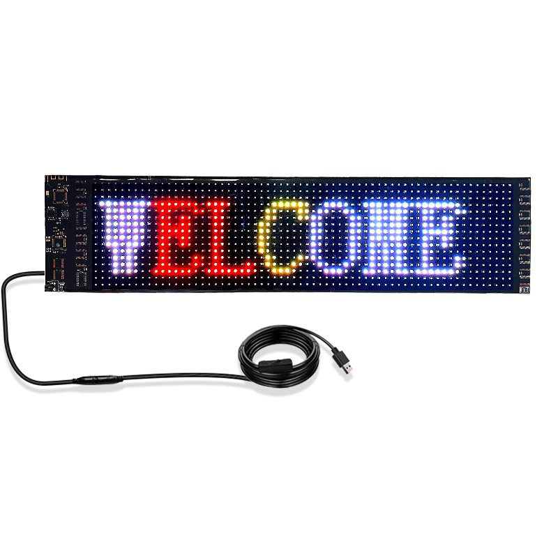 APP Control Flexible LED Car Sign Advertising Display Screen Glowing Scrolling Message for Business Advertising Car LED Stickers