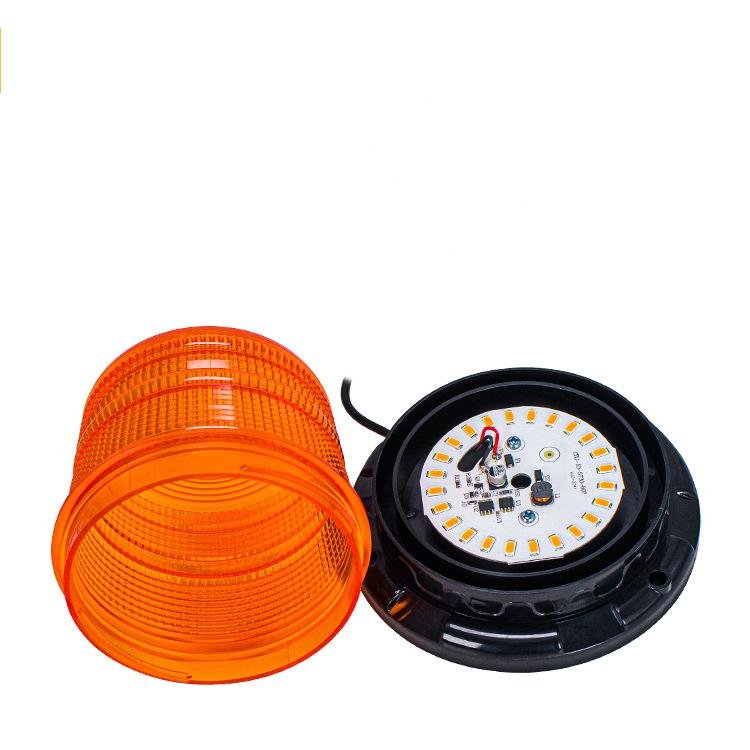 24LED Rotating Beacon Light Amber Red 12W Emergency Signal Vehicle Road Safety Flashing Warning Lamp for Truck Car Bus 10-80V